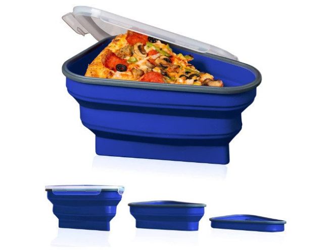 Silicone Folding Pizza Box Reusable Triangular Pizza Packing Box Takeaway Box
